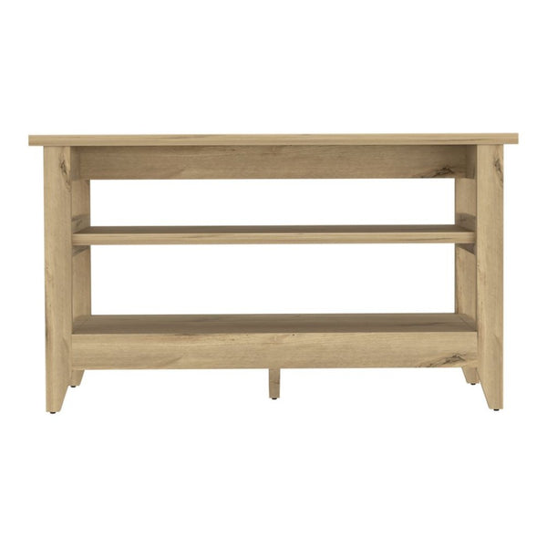 English Elm Storage Bench Susho – Versatile Light Oak Finish With Open Shelving For Stylish Home Organization B092123080-GIGA