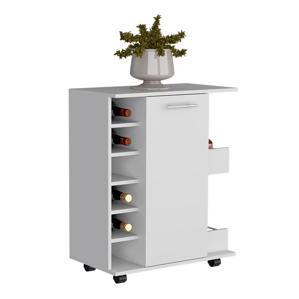 English Elm Kitchen Island Wynne: Stylish Storage & Spacious Work Surface In White & Macadamia Finish B092123147