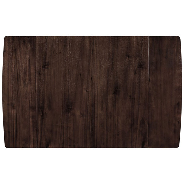 English Elm TOPMAX 3-Piece Wood Drop Leaf Breakfast Nook Dining Table Set with 2 X-back Chairs for Small Spaces, Sturdy Craftsmanship Espresso SP000164AAP