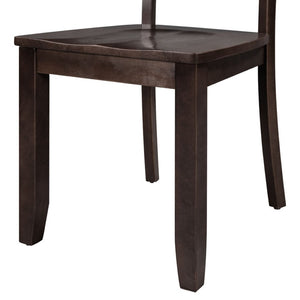 English Elm Topmax Drop Leaf Wood Breakfast Nook Table Set with X Back Chairs for Two Espresso N717S000164P