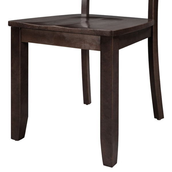 English Elm Topmax Drop Leaf Wood Breakfast Nook Table Set with X Back Chairs for Two Espresso N717S000164P