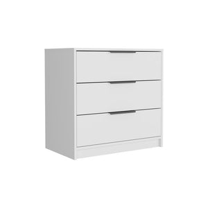 English Elm 3 Drawers Dresser Maryland - Clean White Finish, Compact Design, Perfect For Modern Spaces & Storage B092122990