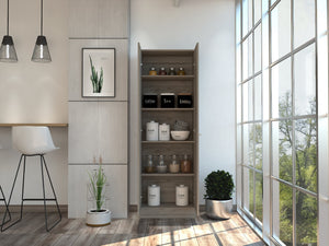 English Elm Storage Cabinet Pipestone - Tall Double Door In Light Gray, Ideal For Organizing Any Space! B092123044-GIGA