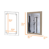 English Elm Bathroom Mirror Epic, Frame, Light Pine Finish