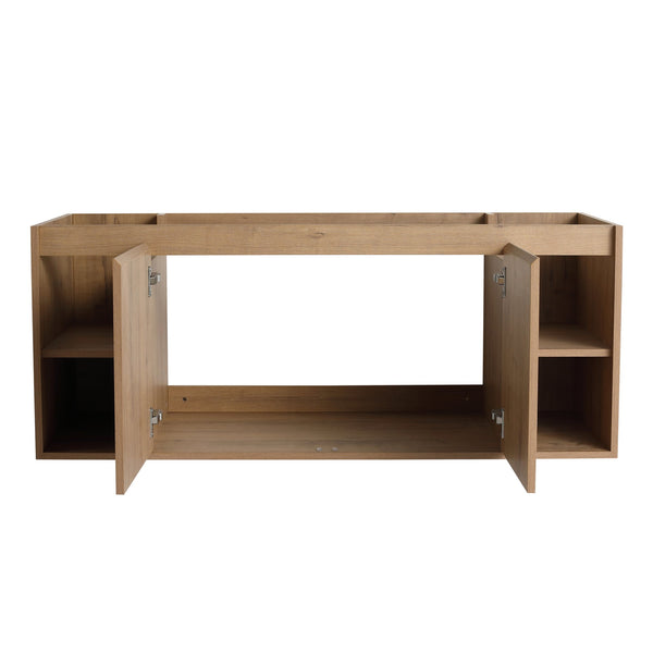 English Elm 48" Wall Mounted Bathroom Vanity With Soft Closing Doors, Open Storage, Stylish & Durable Design W999125012