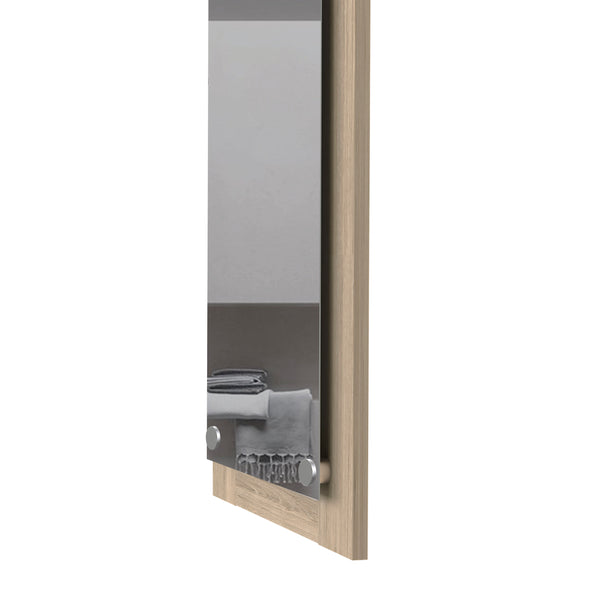 English Elm Bathroom Mirror Epic Light Pine Finish — Sleek Modern Particleboard Frame, Durable, Hangs Vert/Hzntl B092122925