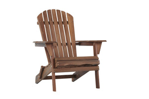 English Elm Wooden Hemlock Adirondack Folding Chair Set Solid Slatted Patio Seating for Two W1390124961