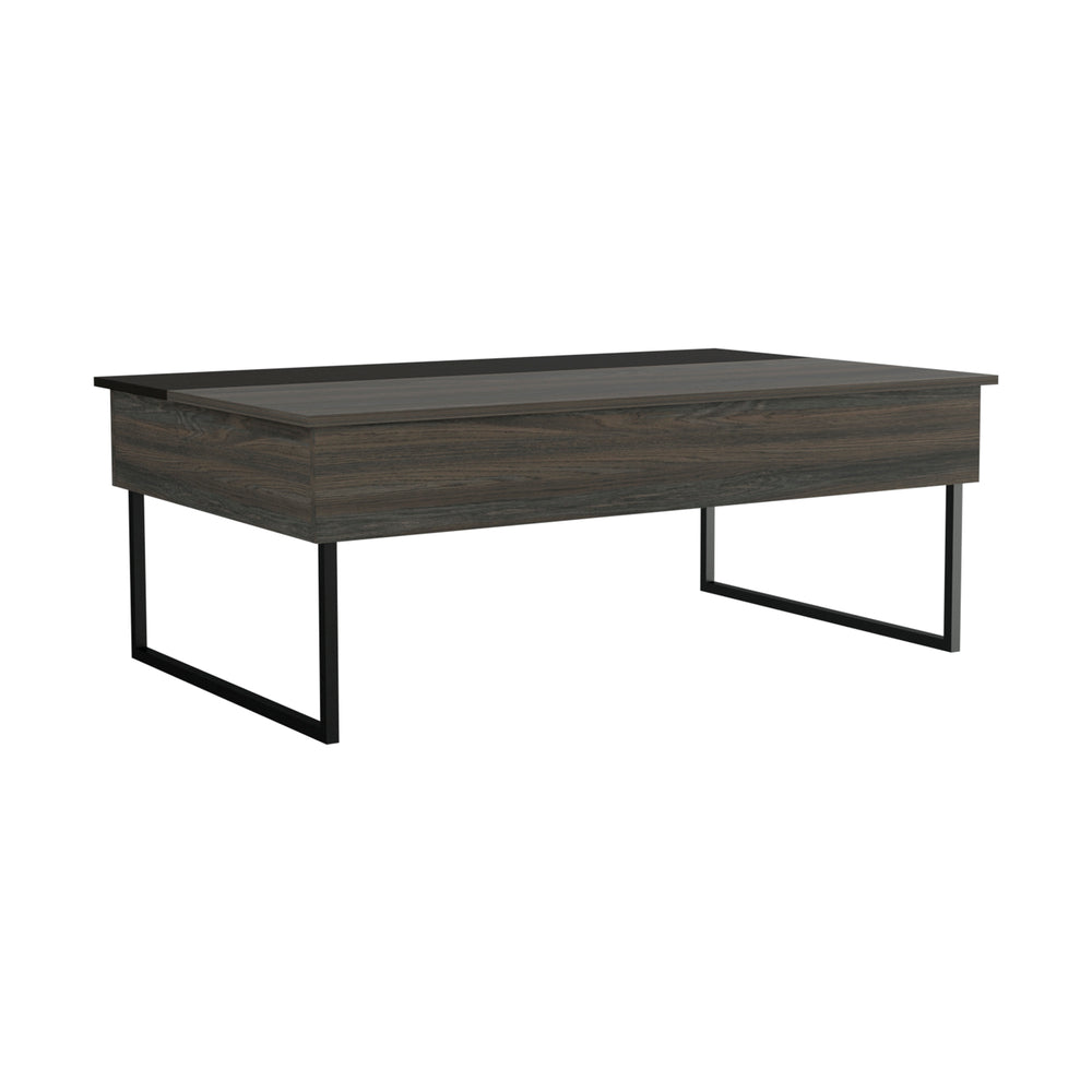 English Elm Lift Top Coffee Table Wuzz with Concealed Storage, Spacious 48.8" Surface, Carbon Espresso Elegance B092123111