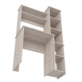 English Elm Desk Logan, Five Cubbies, Light Gray Finish