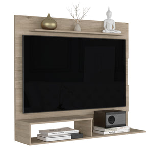 English Elm Floating Entertainment Center Albuquerque - Light Pine Floating TV Stand for TVs up to 55", Slim Shelf B092122842
