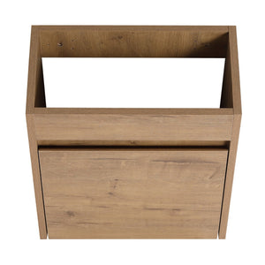 English Elm Soft Close Doors 16-Inch Bathroom Vanity With Sink - Modern, Space-Saving Design For Small Spaces W999125018-GIGA