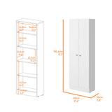 English Elm Storage Cabinet Pipestone, Double Door, White Finish