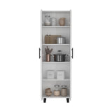 English Elm Multistorage Manacor, Five Shelves, White Finish