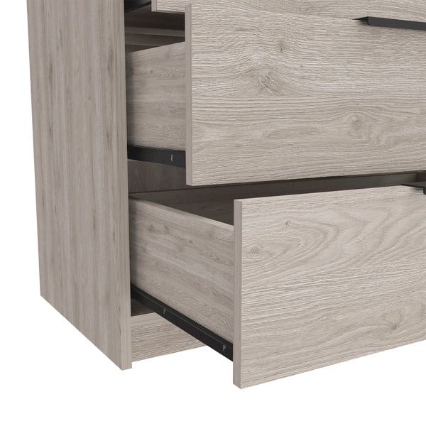 English Elm 3 Drawers Dresser - Modern Light Gray Storage Solution With Quality Construction For Stylish Spaces B092122994