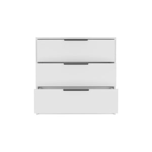 English Elm 3 Drawers Dresser Maryland - Clean White Finish, Compact Design, Perfect For Modern Spaces & Storage B092122990