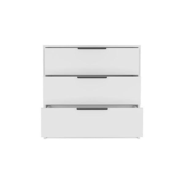 English Elm 3 Drawers Dresser Maryland - Clean White Finish, Compact Design, Perfect For Modern Spaces & Storage B092122990