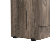 English Elm Storage Cabinet Pipestone, Five Shelves, Dark Brown / Black Wengue Finish