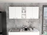 English Elm Wall Cabinet Ontario, Double Door, White Finish