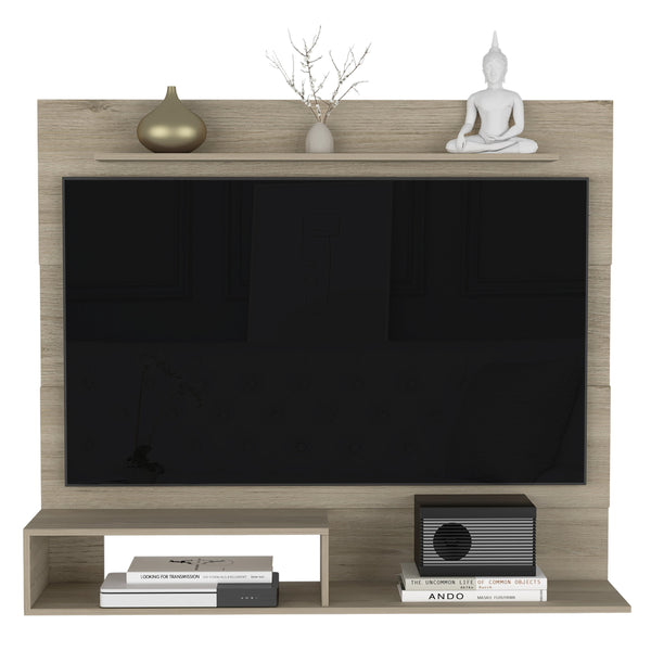 English Elm Floating Entertainment Center Albuquerque - Light Pine Floating TV Stand for TVs up to 55", Slim Shelf B092122842