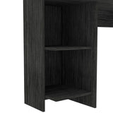 English Elm Desk Wichita, Four Shelves, Light Gray Finish