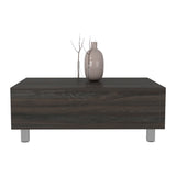 Coffee Table w/ Lift Top & Storage, Carbon Espresso Finish - Lockable Wheels - 31.5