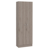 English Elm Storage Cabinet Pipestone, Double Door, Light Gray Finish