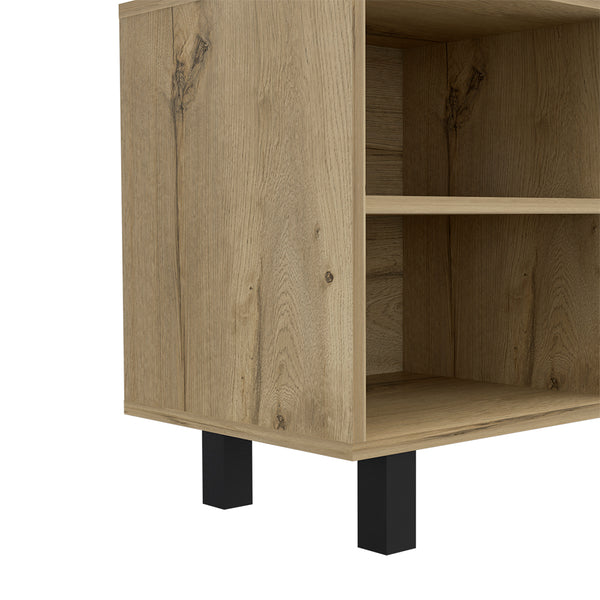 English Elm TV Estocolmo TV Stand for TVs up to 70" with Four Open Shelves, Sturdy Five Legs, Cable Holes, Durable Finish Light Oak B092122926