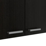 Wall Cabinet Ontario, Double Door, Black Wengue Finish