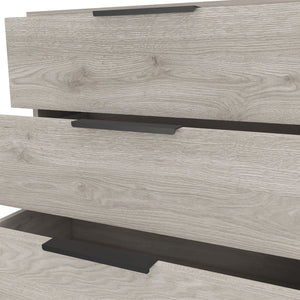 English Elm 3 Drawers Dresser - Modern Light Gray Storage Solution With Quality Construction For Stylish Spaces B092122994