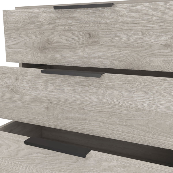 English Elm 3 Drawers Dresser - Modern Light Gray Storage Solution With Quality Construction For Stylish Spaces B092122994