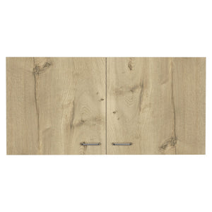 English Elm Wall Cabinet Toran – Modern Double Door Design With White & Light Oak Finish For Stylish Storage B092123089-GIGA