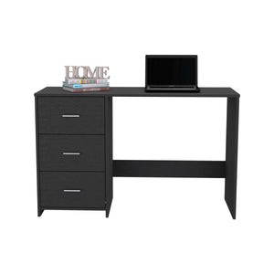 English Elm Writting Desk Riverside,Three Drawers, Black Wengue Finish