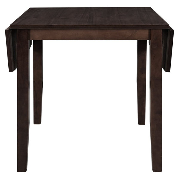 English Elm Topmax Drop Leaf Wood Breakfast Nook Table Set with X Back Chairs for Two Espresso N717S000164P