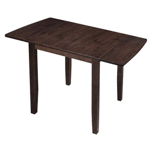 English Elm Topmax Drop Leaf Wood Breakfast Nook Table Set with X Back Chairs for Two Espresso N717S000164P