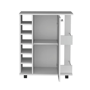 English Elm Kitchen Island Wynne: Stylish Storage & Spacious Work Surface In White & Macadamia Finish B092123147