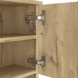 Light Oak Double-Door Pantry Cabinet with Additional Storage Space