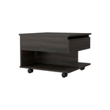 English Elm Lift Top Coffee Table Mercuri, Casters, Carbon Espresso Finish