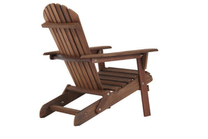 English Elm Wooden Hemlock Adirondack Folding Chair Set Solid Slatted Patio Seating for Two W1390124961