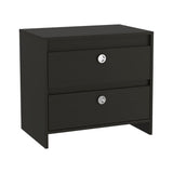 English Elm Nightstand Dreams, Two Drawers, Black Wengue Finish