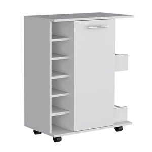 English Elm Kitchen Island Wynne: Stylish Storage & Spacious Work Surface In White & Macadamia Finish B092123147