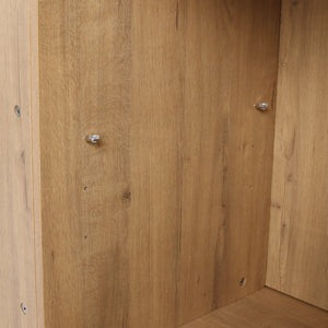 English Elm Soft Close Doors & Open Storage Rack, 48-Inch Freestanding Bathroom Vanity With Plywood Finish W999125009-GIGA