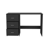 English Elm Writting Desk Riverside,Three Drawers, Black Wengue Finish