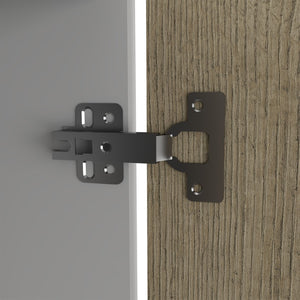 English Elm Wall Cabinet Toran – Modern Double Door Design With White & Light Oak Finish For Stylish Storage B092123089-GIGA