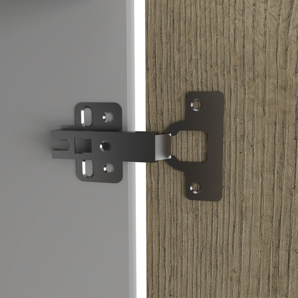 English Elm Wall Cabinet Toran – Modern Double Door Design With White & Light Oak Finish For Stylish Storage B092123089-GIGA