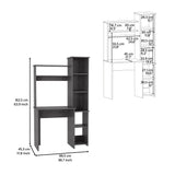 English Elm Desk Logan, Five Cubbies, Smokey Oak Finish