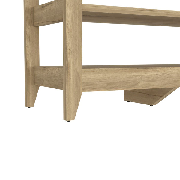 English Elm Storage Bench Susho – Versatile Light Oak Finish With Open Shelving For Stylish Home Organization B092123080-GIGA