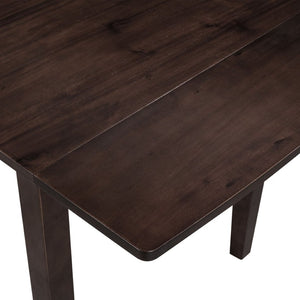 English Elm Topmax Drop Leaf Wood Breakfast Nook Table Set with X Back Chairs for Two Espresso N717S000164P