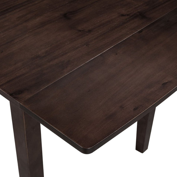 English Elm Topmax Drop Leaf Wood Breakfast Nook Table Set with X Back Chairs for Two Espresso N717S000164P