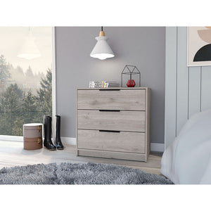 English Elm 3 Drawers Dresser - Modern Light Gray Storage Solution With Quality Construction For Stylish Spaces B092122994