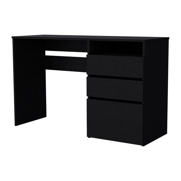 English Elm Computer Desk San Diego - Modern Black Wenge Finish With Smart Storage For Home Or Office Use B092123068